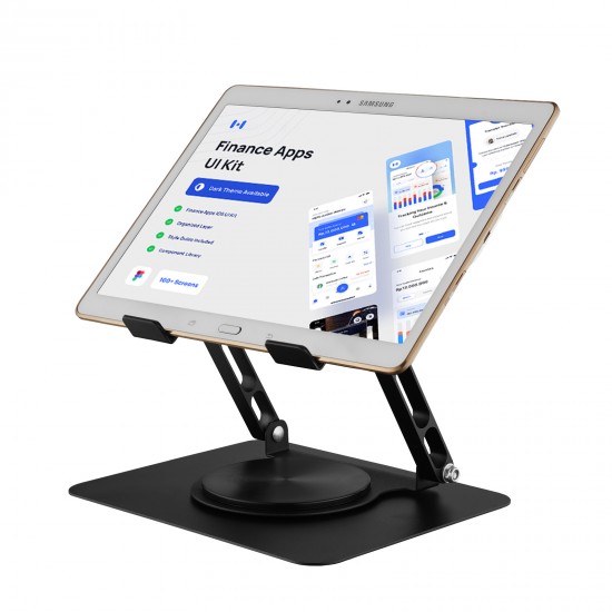 Laptop Stand Folding Lift Cooling Base Desktop Tablet Portable  Adjustable Bracket Compatible With All Notebook Black